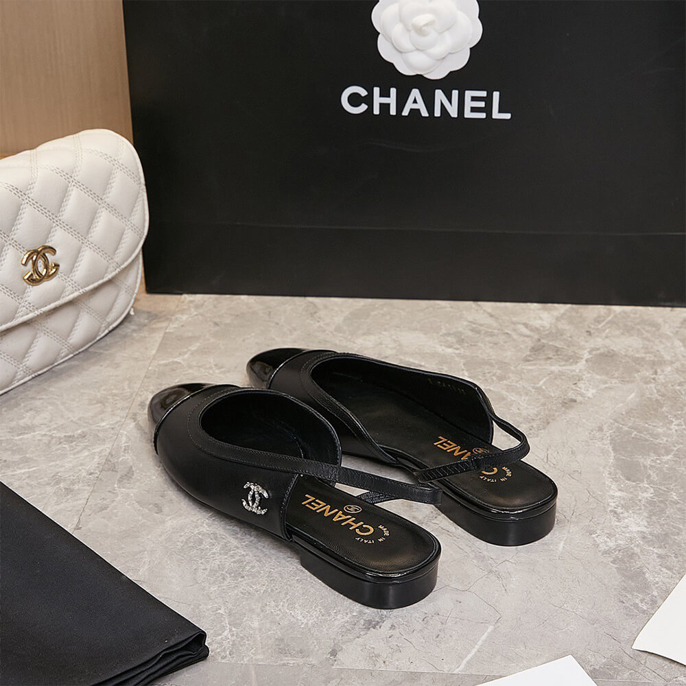 Ch**el D1am0nd Buckle Slingbacks