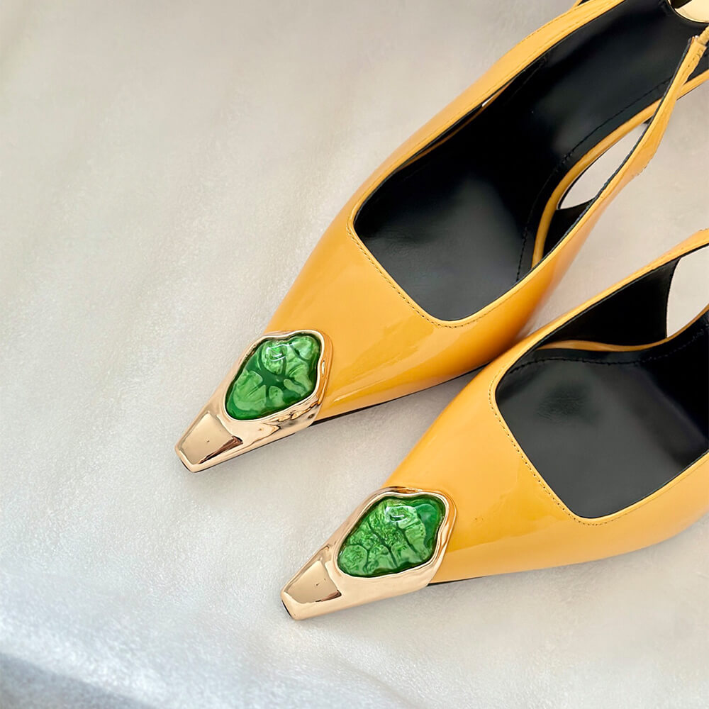 Y51 Loulou Slingback Pumps in Patent Leather