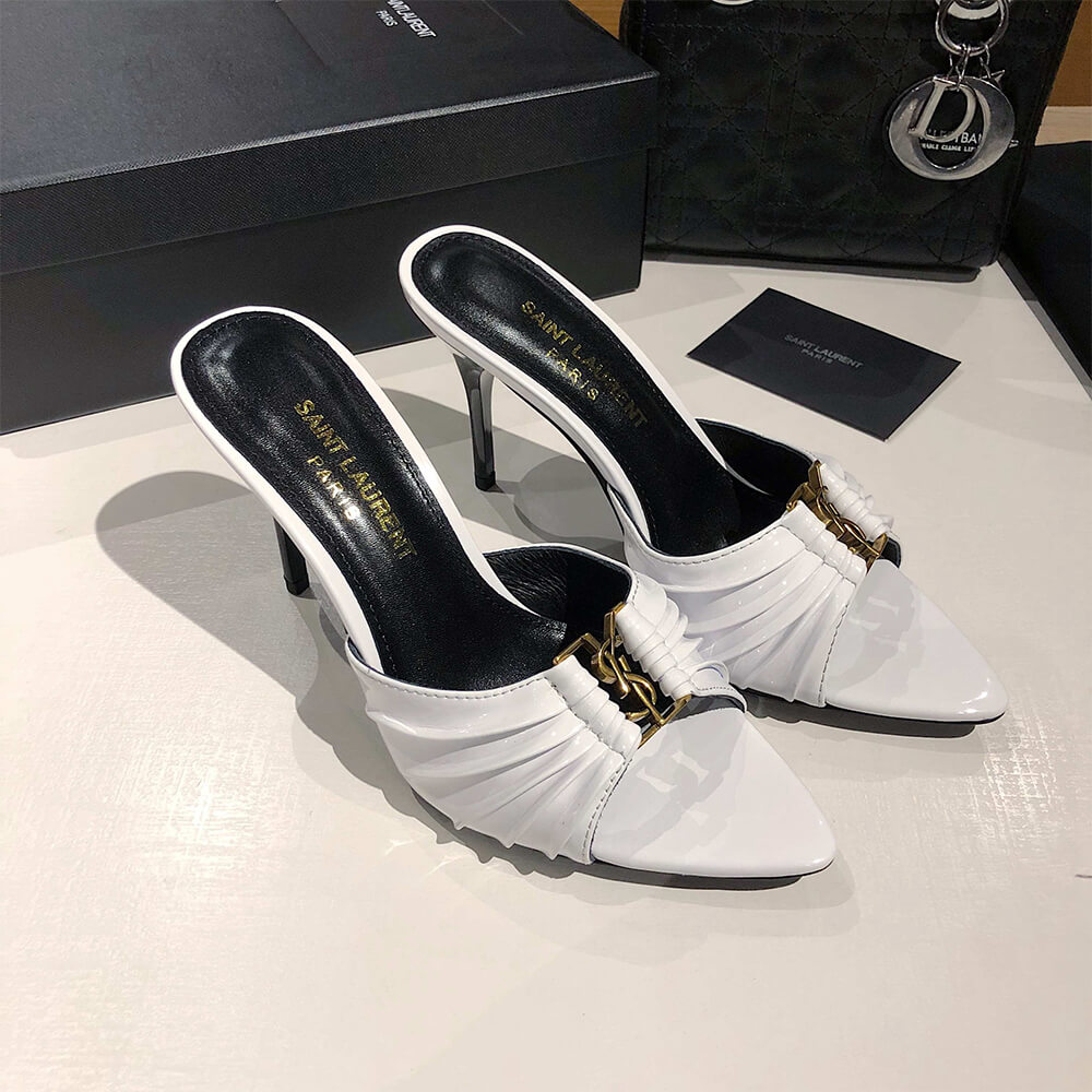 Y51  BABYLONE MULES IN SMOOTH LEATHER