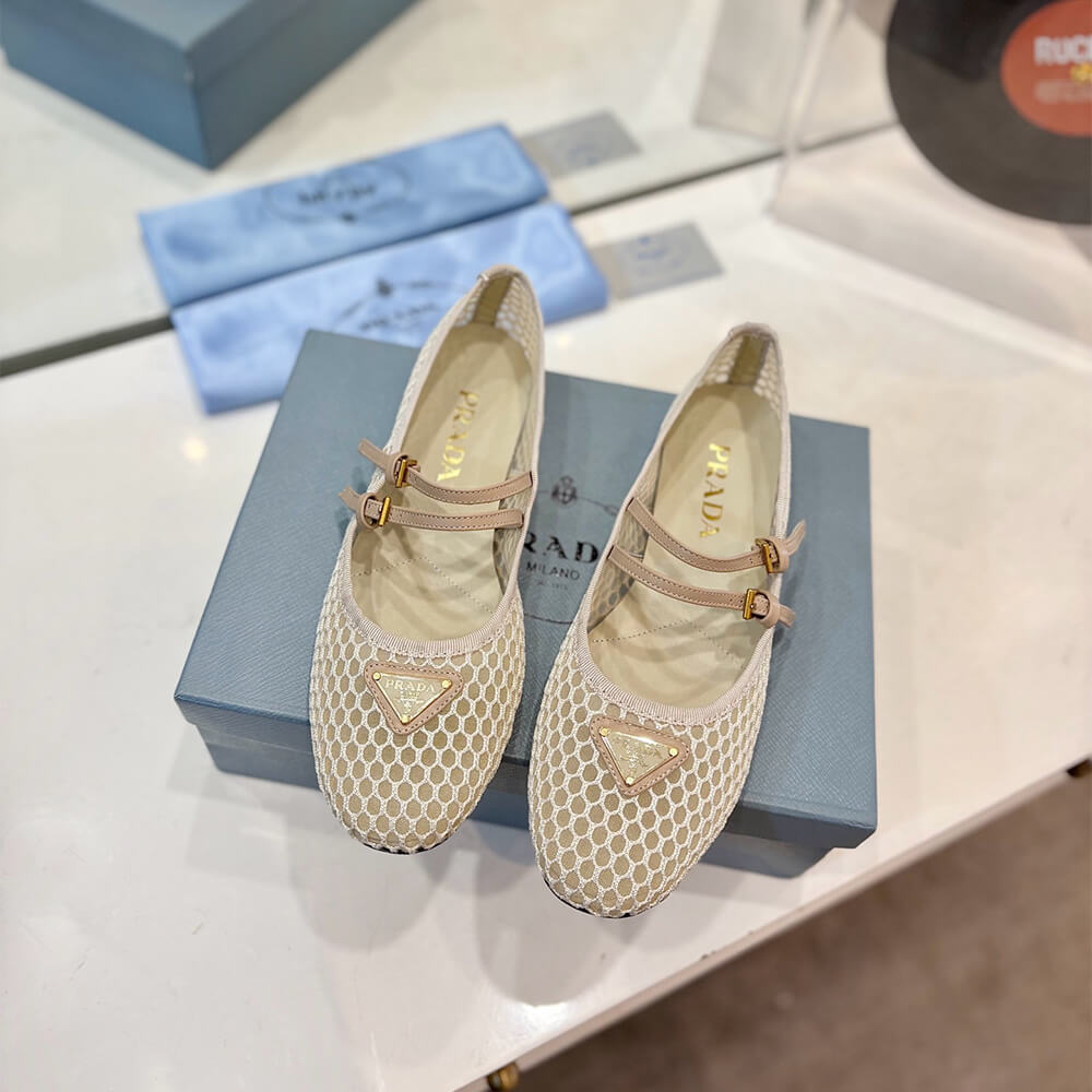 Pra*a Mesh fabric ballerinas