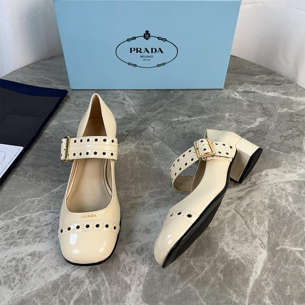 Pra*a Patent leather Mary Jane pumps