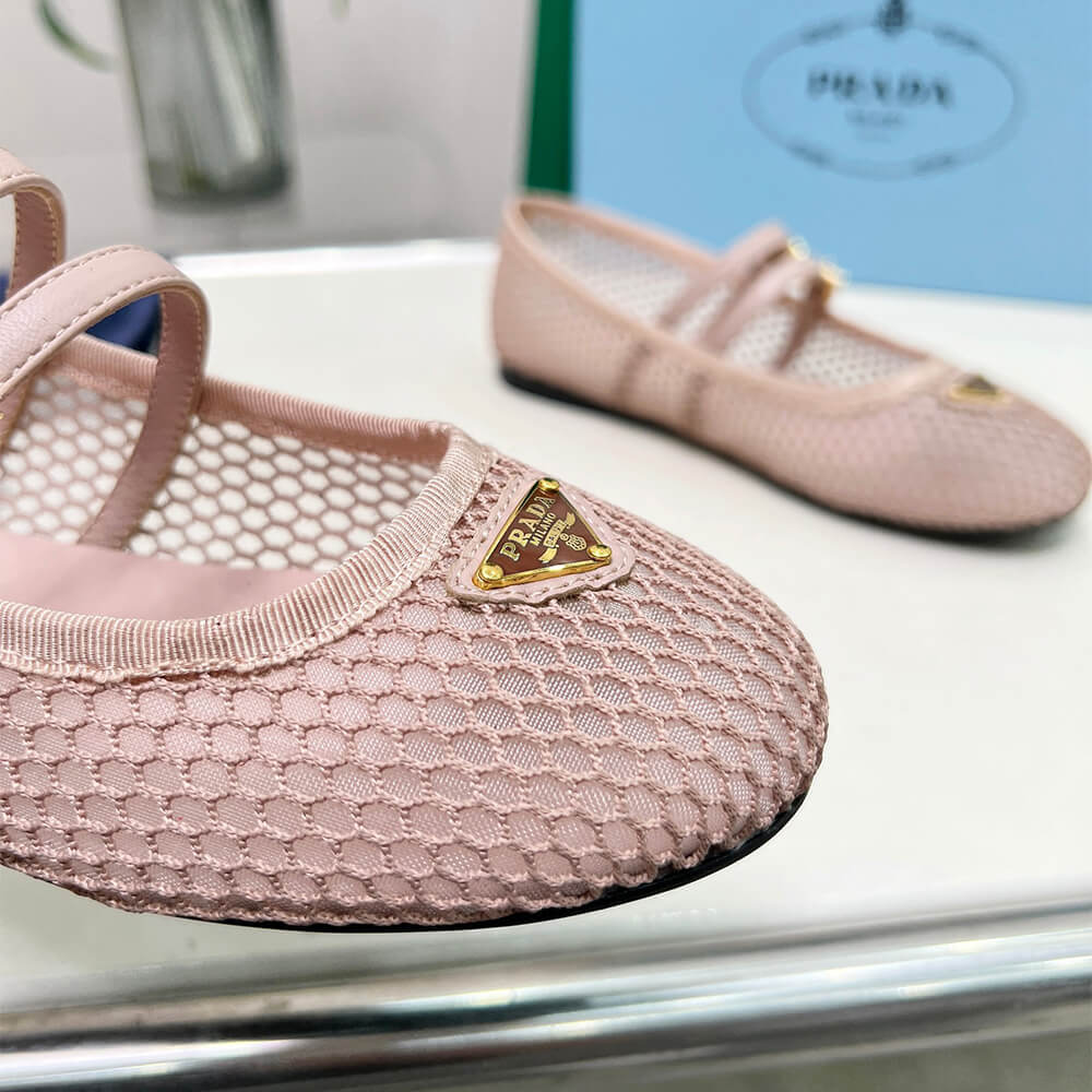 Pra*a Mesh fabric ballerinas