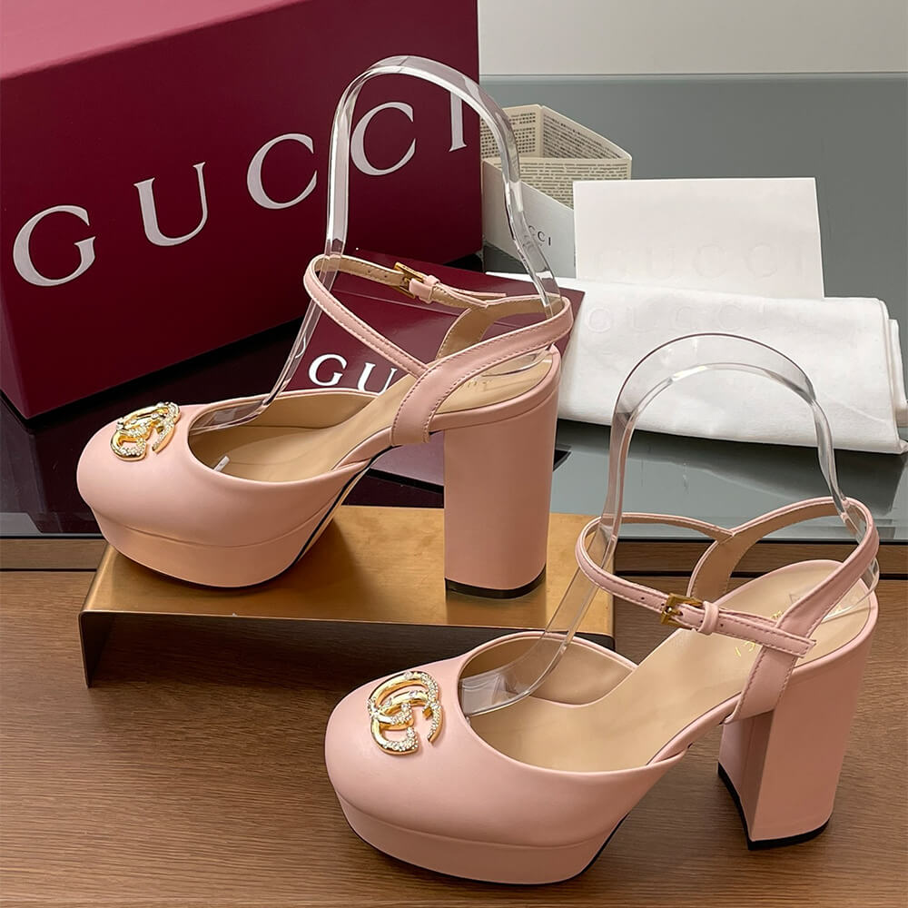Gvc*1 Women’s platform pump with crystal Double G
