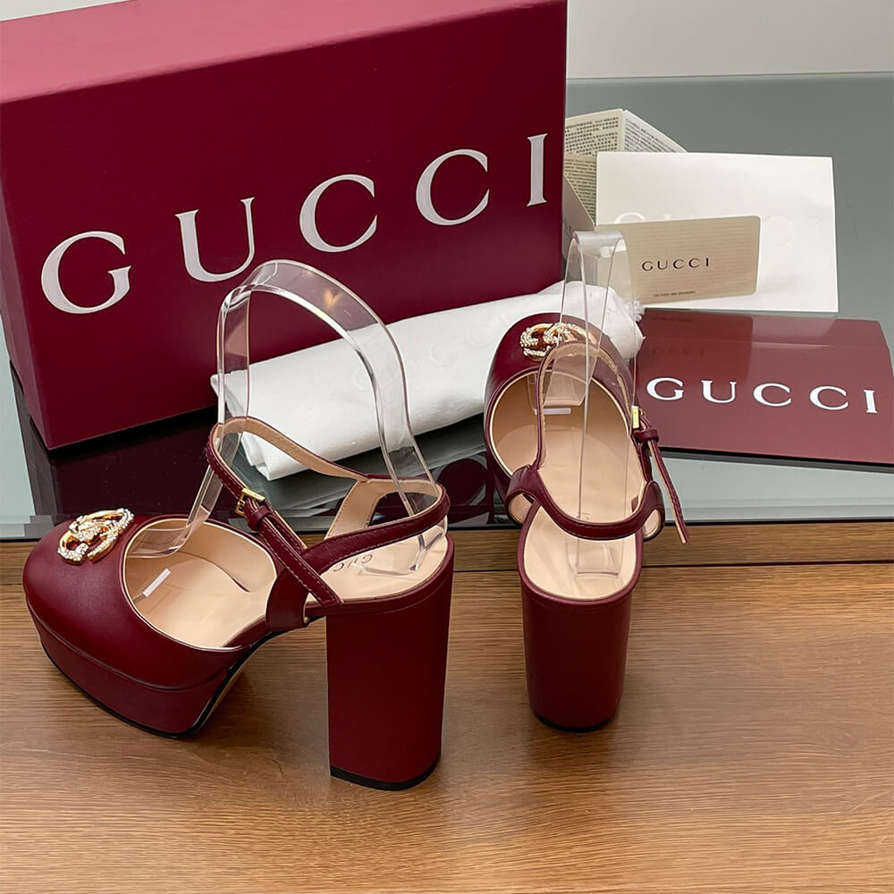 Gvc*1 Women’s platform pump with crystal Double G