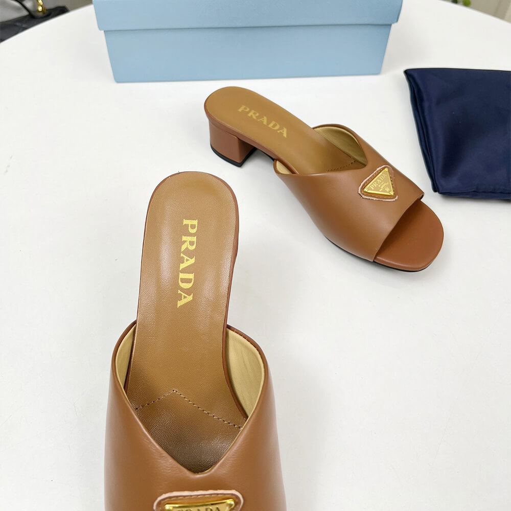 Pra*a Padded nappa leather sandals