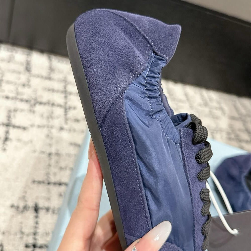 Pra*a Collapse Re-Nylon and suede sneakers