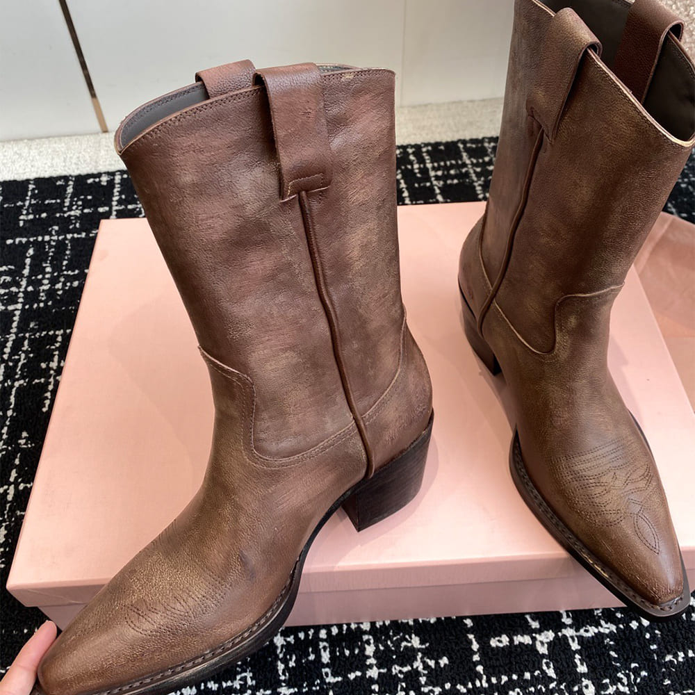 M1um1u Leather boots