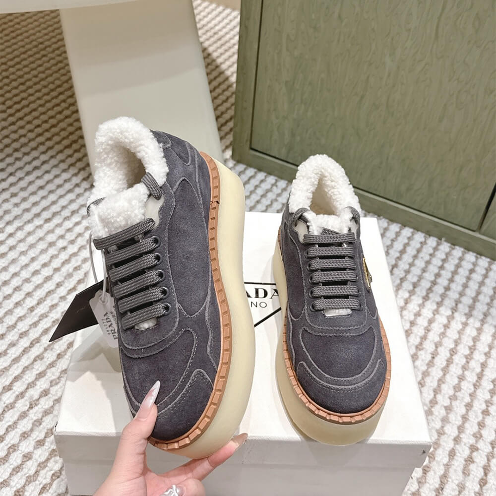 Pra*a Suede mid-top sneakers