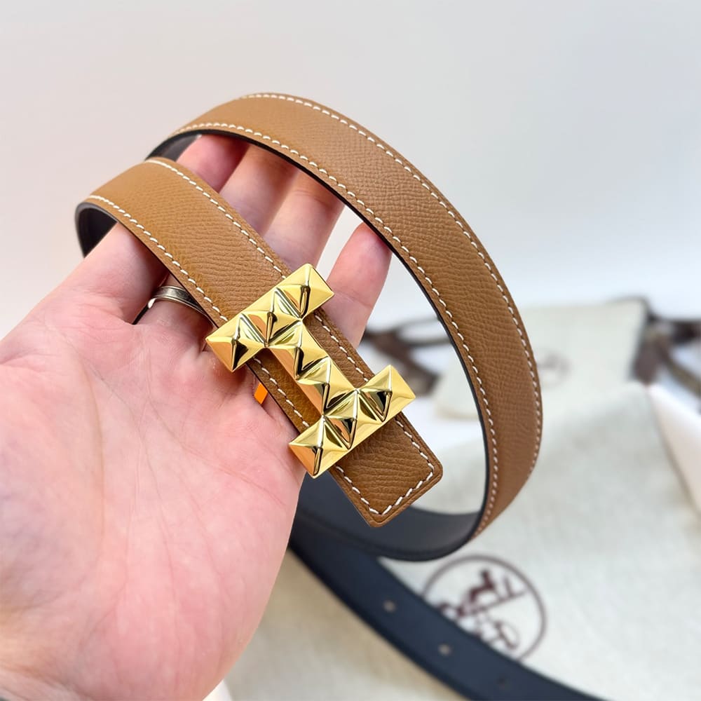 H**me5 H Infini belt buckle & Reversible leather strap 24 mm