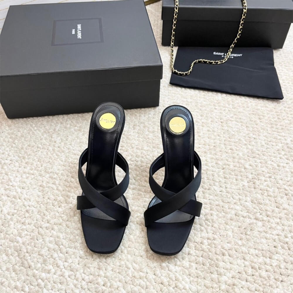 Y51 OPYUM mules in satin crepe(EU SIZE 35-42)