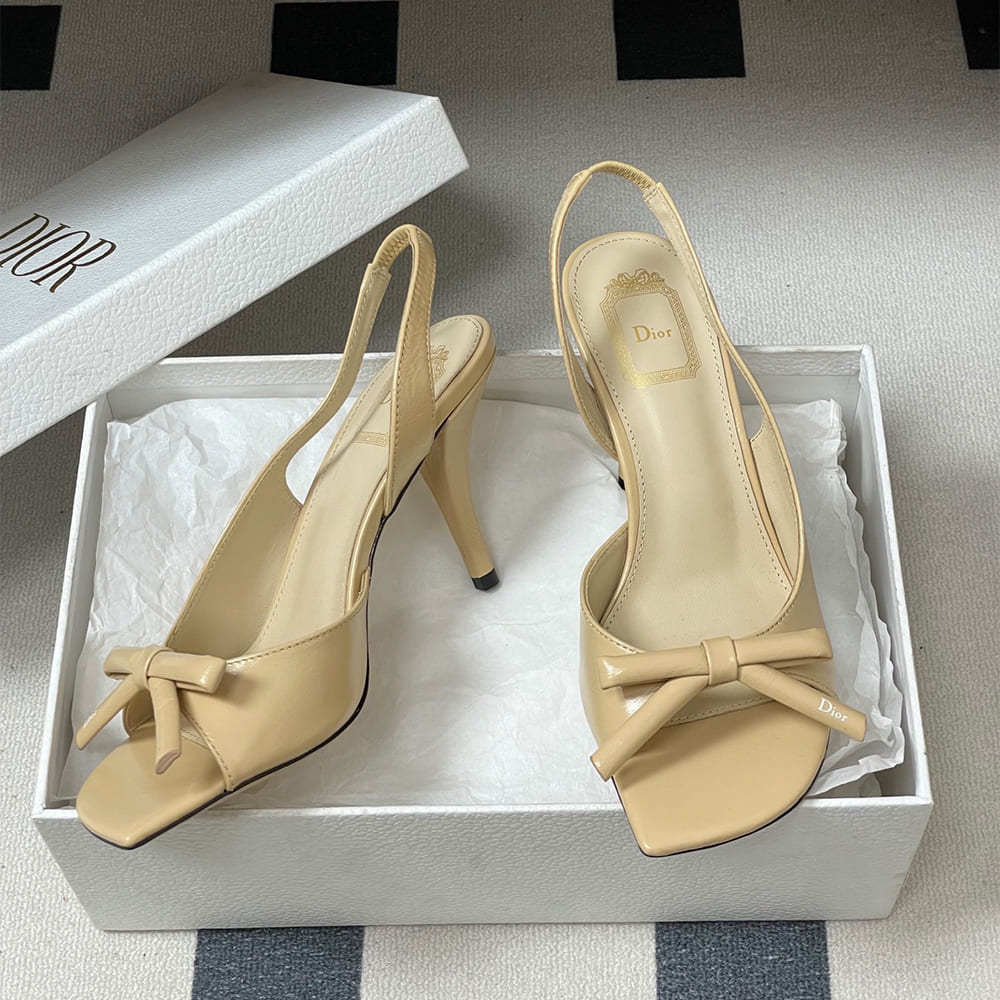 D10r Bow Heeled Slingback Sandal (EU SIZE 35-42)