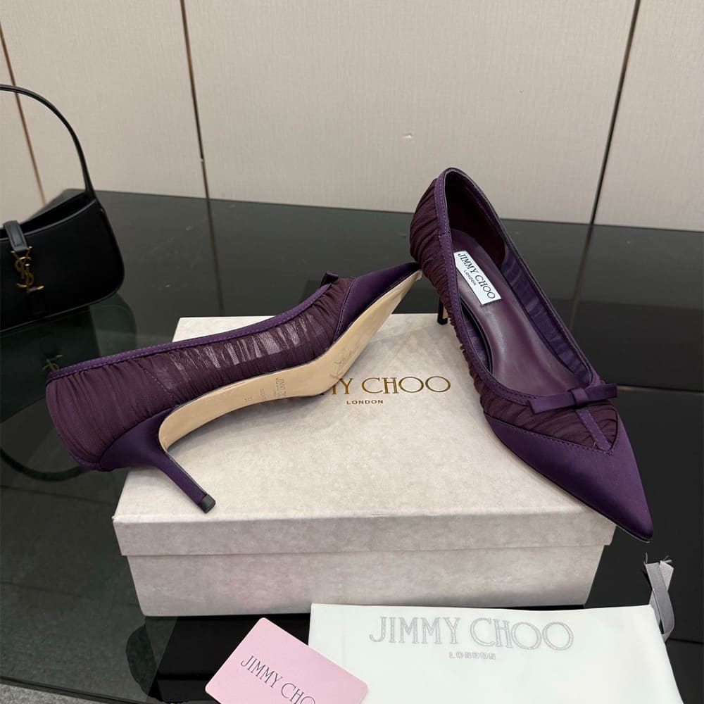 J1m*y Ch00 Ruched Tulle Pumps (EU SIZE 35-42)