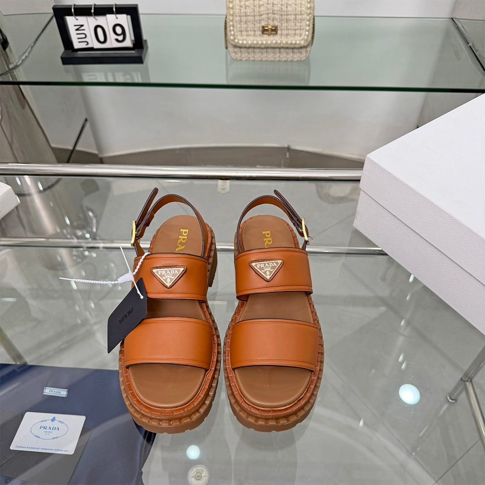 Pra*a Leather Platform Sandals (EU SIZE 35-42)