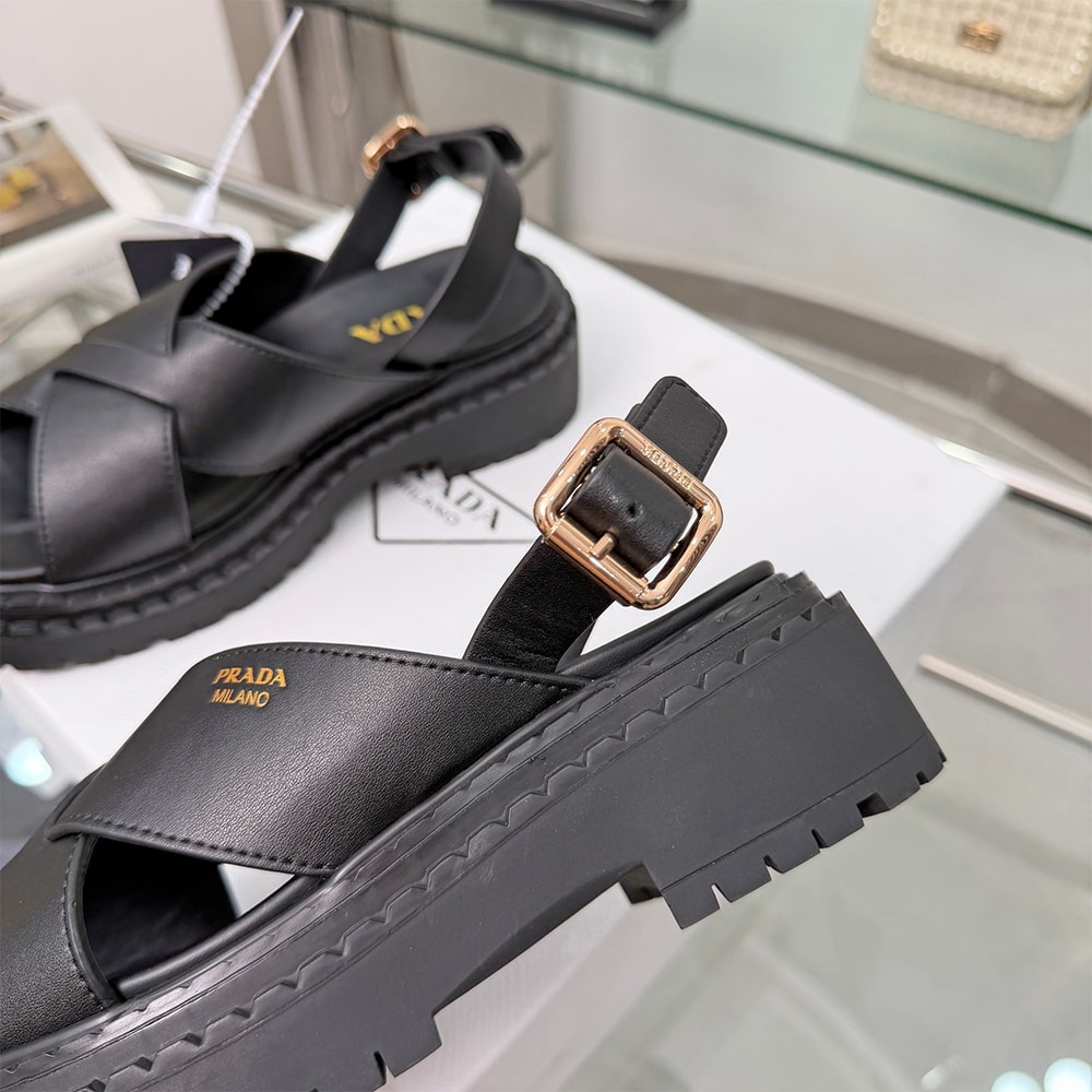 Pra*a Crisscross Leather Sandals (EU SIZE 35-42)