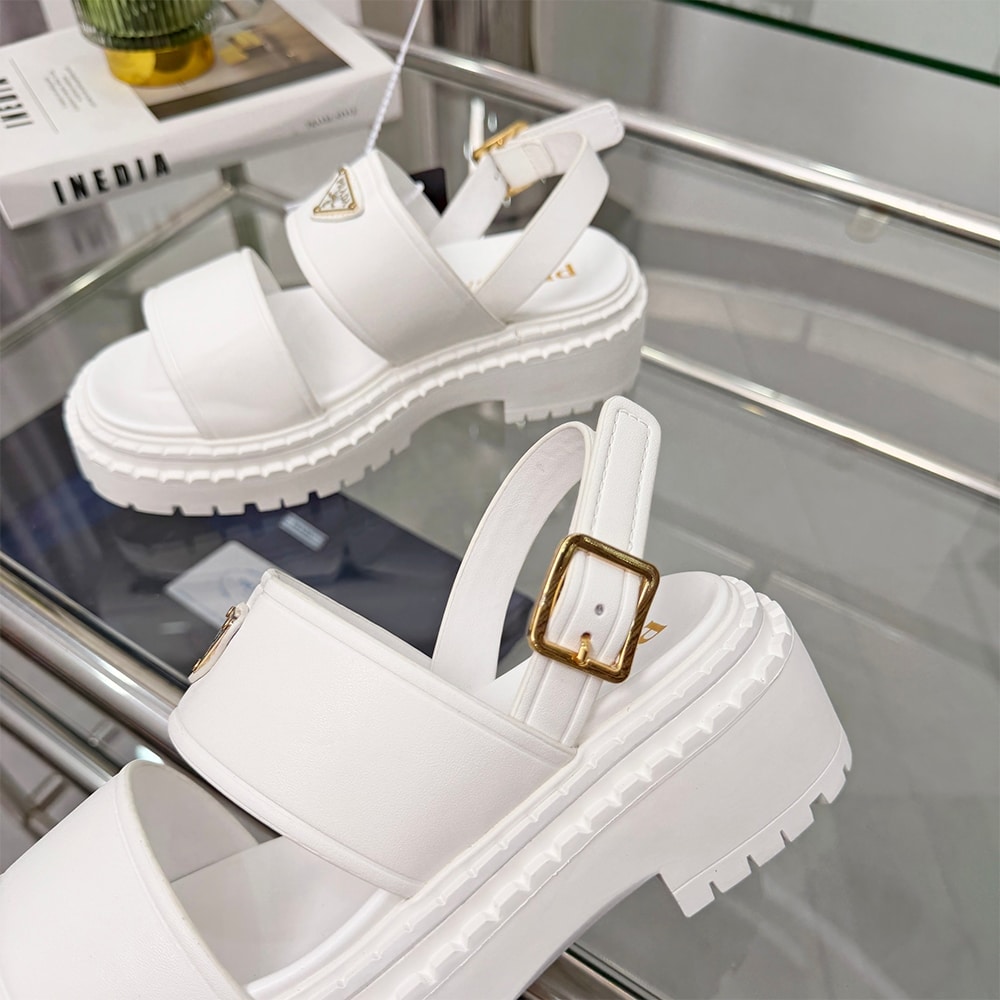 Pra*a Leather Platform Sandals (EU SIZE 35-42)