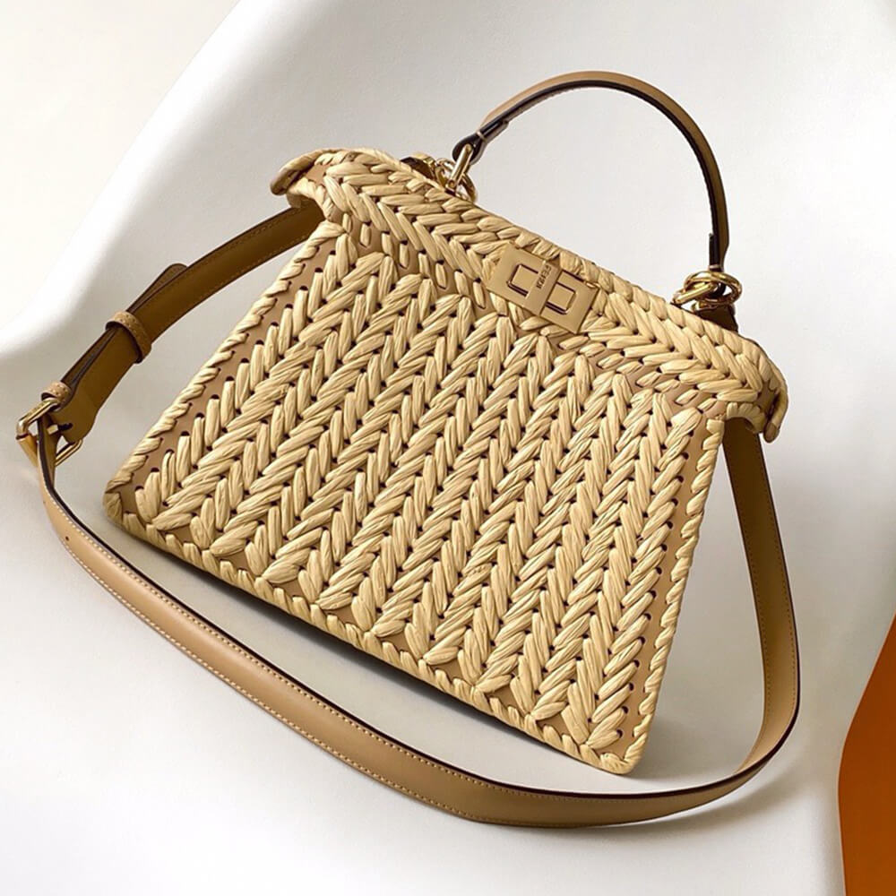 F**di Peekaboo ISeeU Small Raffia(TAX-FREE GRADE)