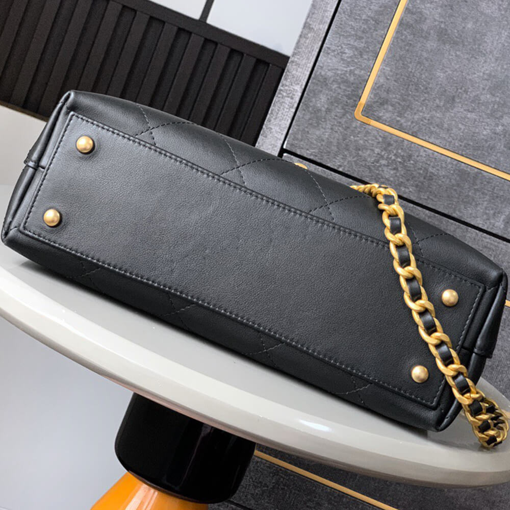 Ch**el Large Flap Bag With Top Handle(HIGH-END GRADE)