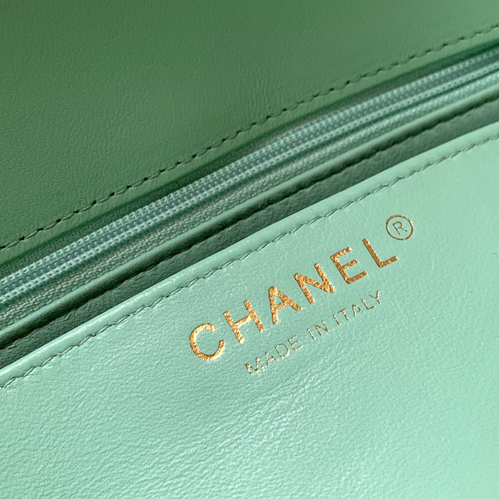 Ch**el Mini Flap Bag with Top Handle(HIGH-END GRADE)