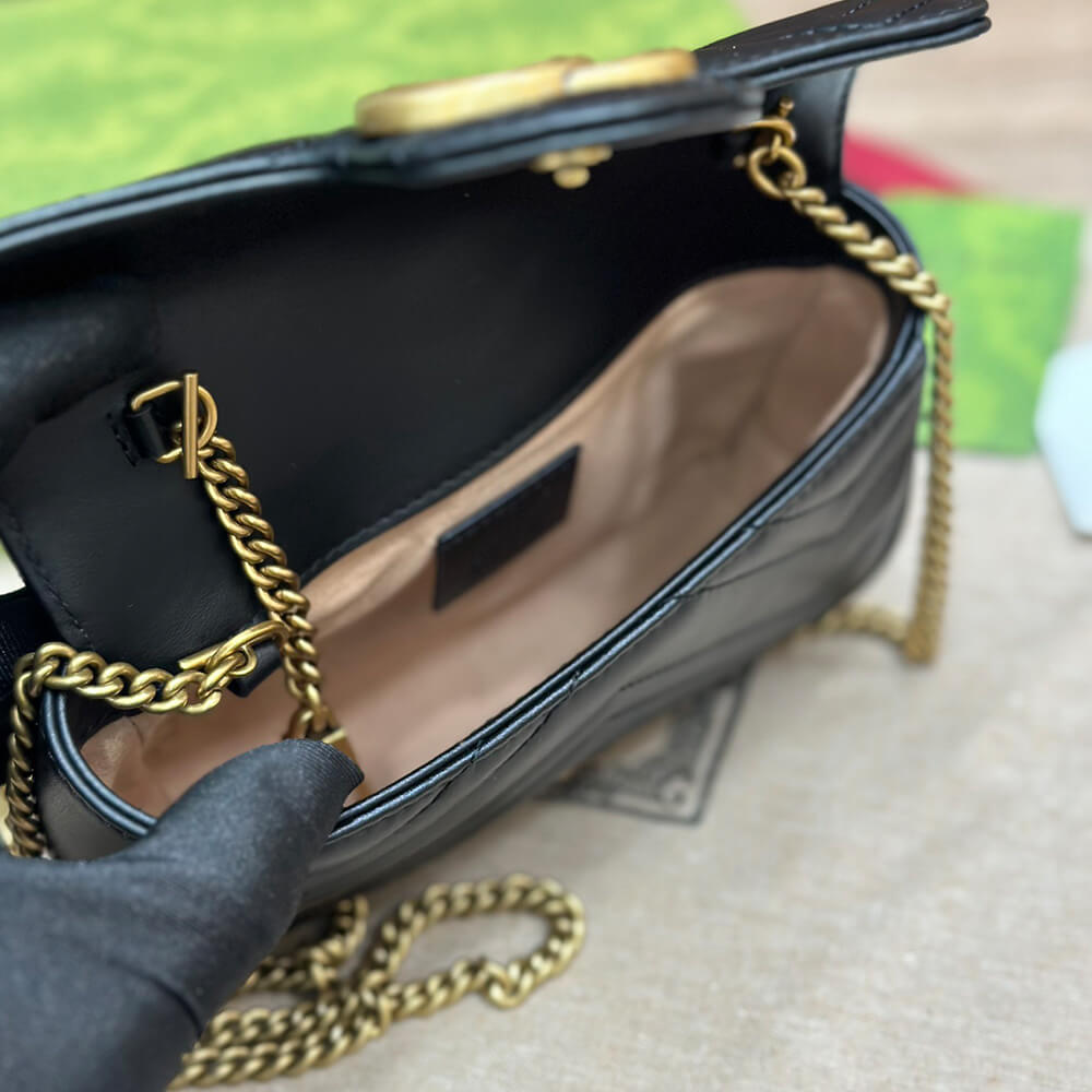 GG Marmont matelasse leather S*per mini bag(high-end Grade)