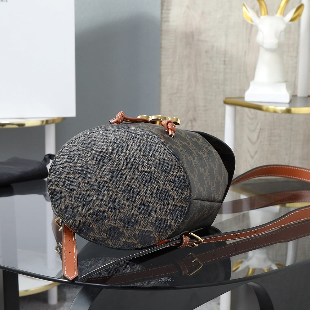 BACKPACK Ce1i*e BONNIE IN Triomphe Canvas and calfskin(HIGH-END GRADE)