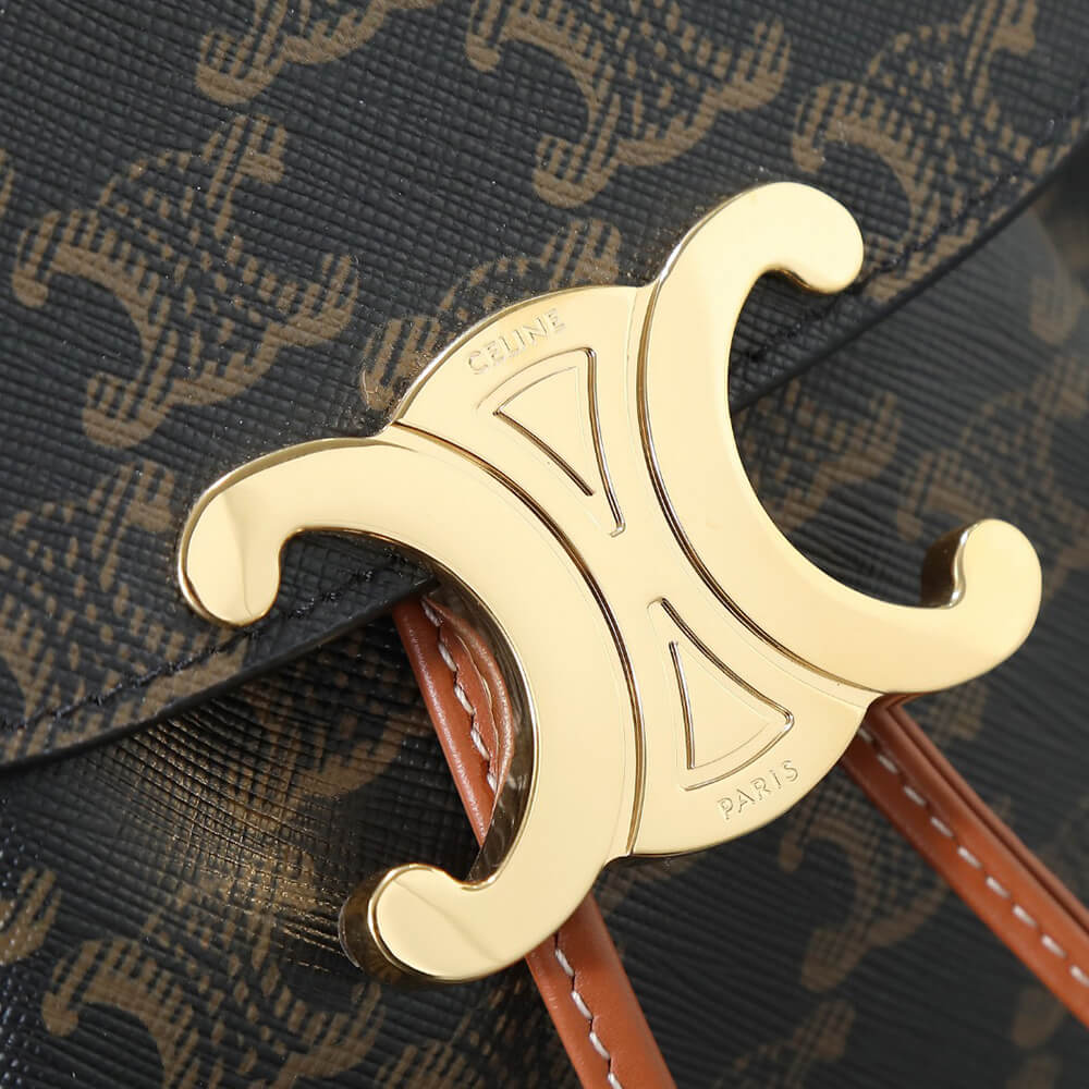 BACKPACK Ce1i*e BONNIE IN Triomphe Canvas and calfskin(HIGH-END GRADE)