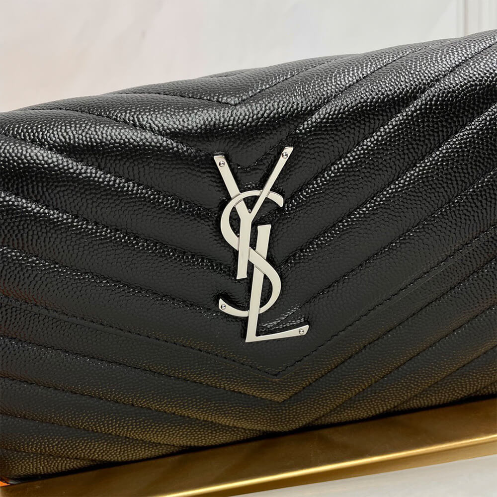Y51 classic cassandre chain wallet in grain de poudre leather