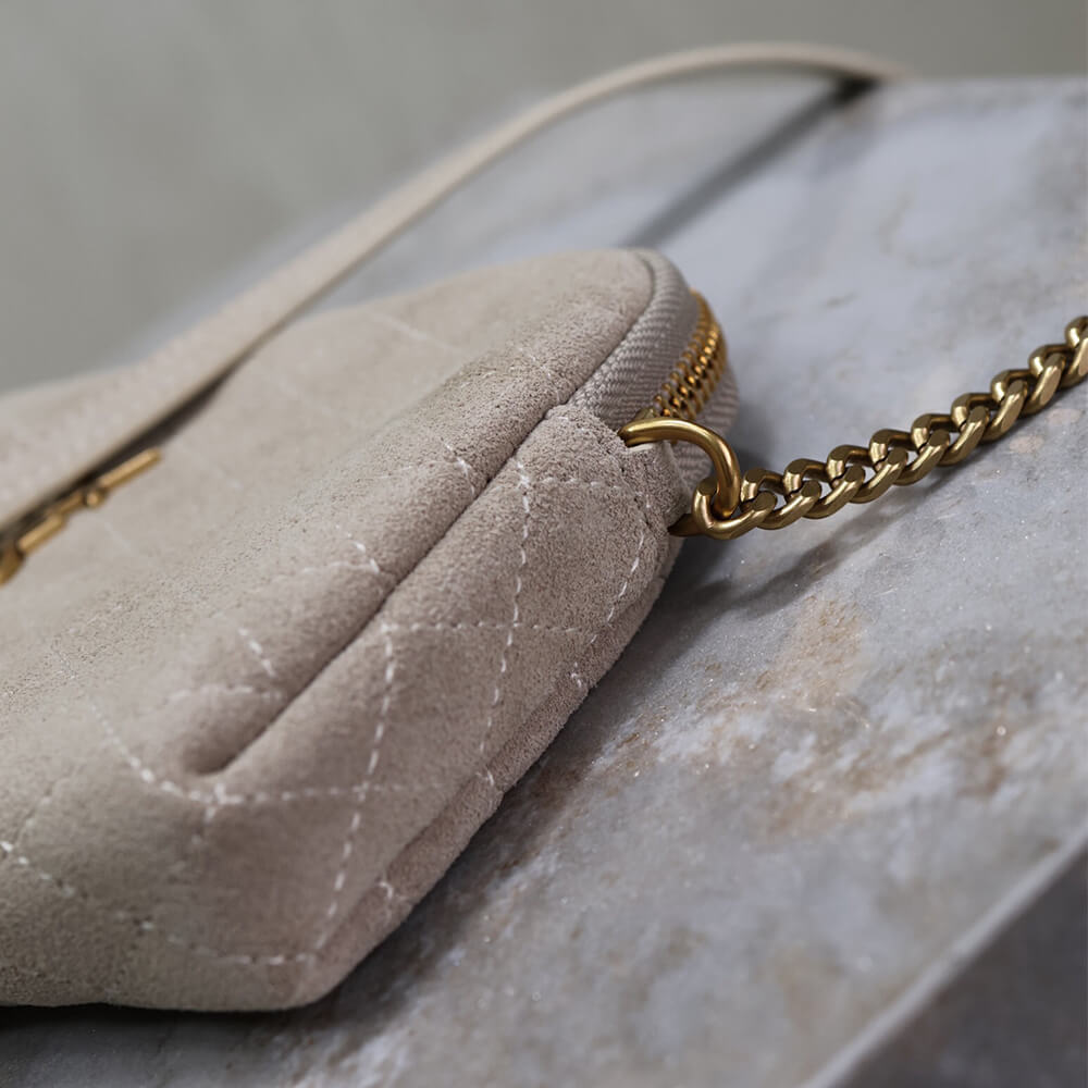 Y51 GABY zipped pouch in suede