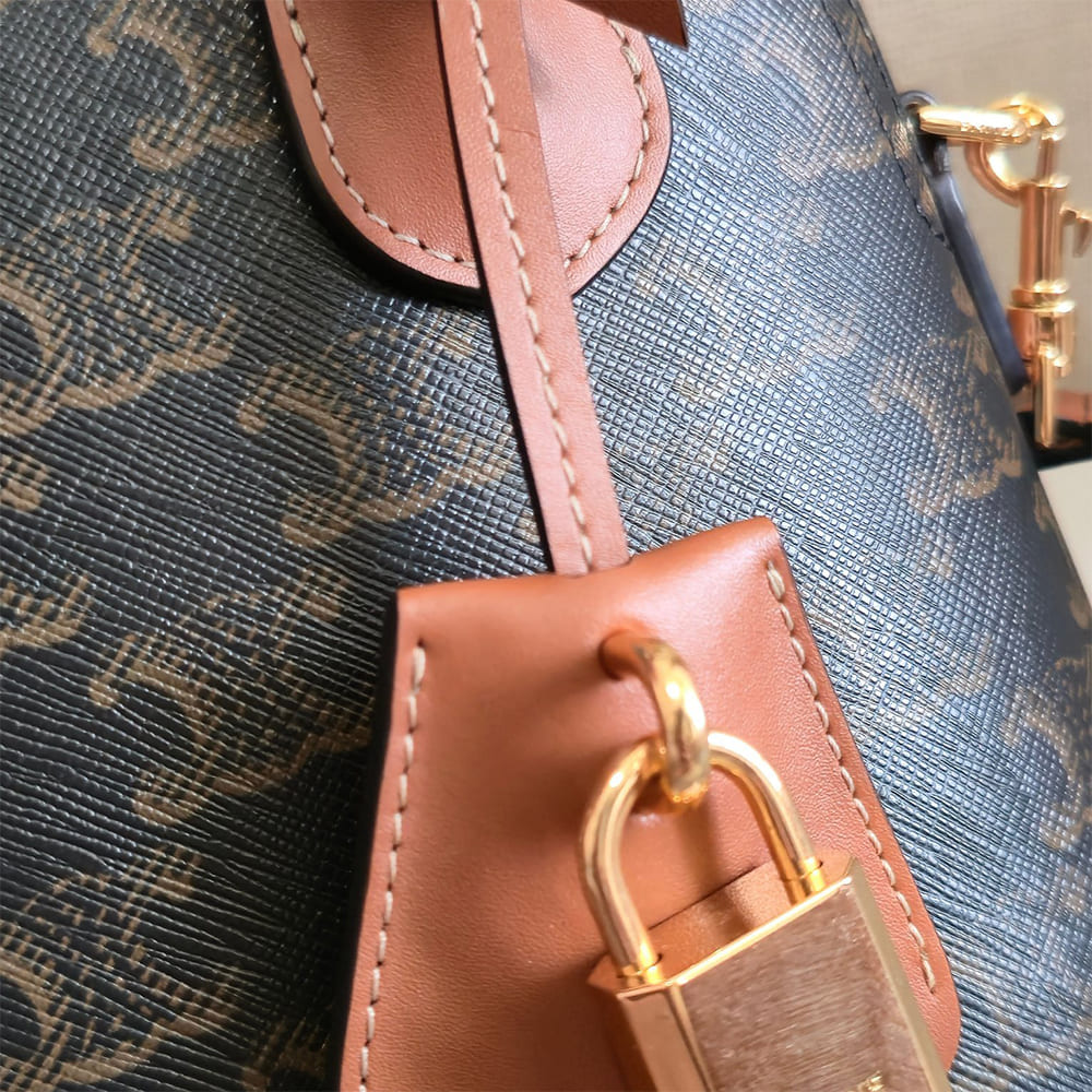 Ce1i*e TEEN HONORINE BAG IN Triomphe Canvas and Calfskin