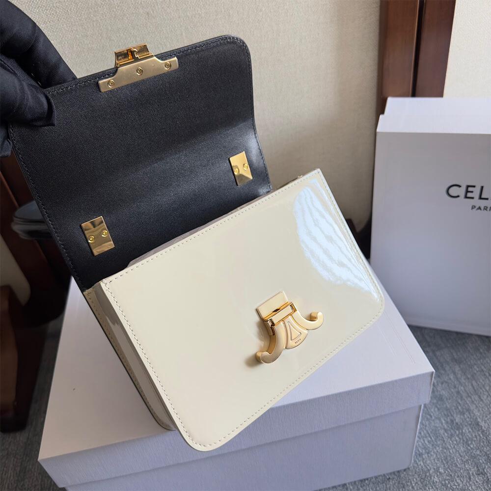 Ce1i*e TEEN GARANCE bag in BICOLOUR PATENT CALFSKIN(HIGH-END GRADE)
