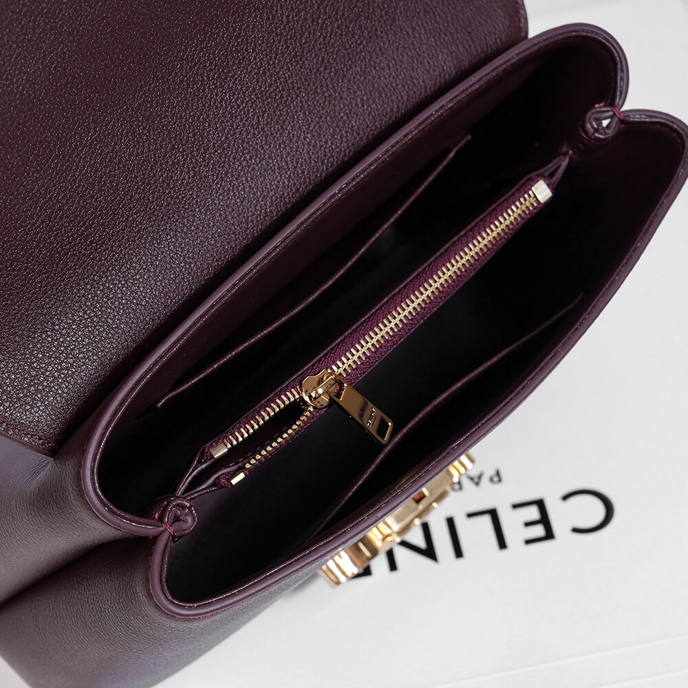 Ce1i*e TEEN NINO BAG IN S*pPLE GRAINED CALFSKIN(HIGH-END GRADE)