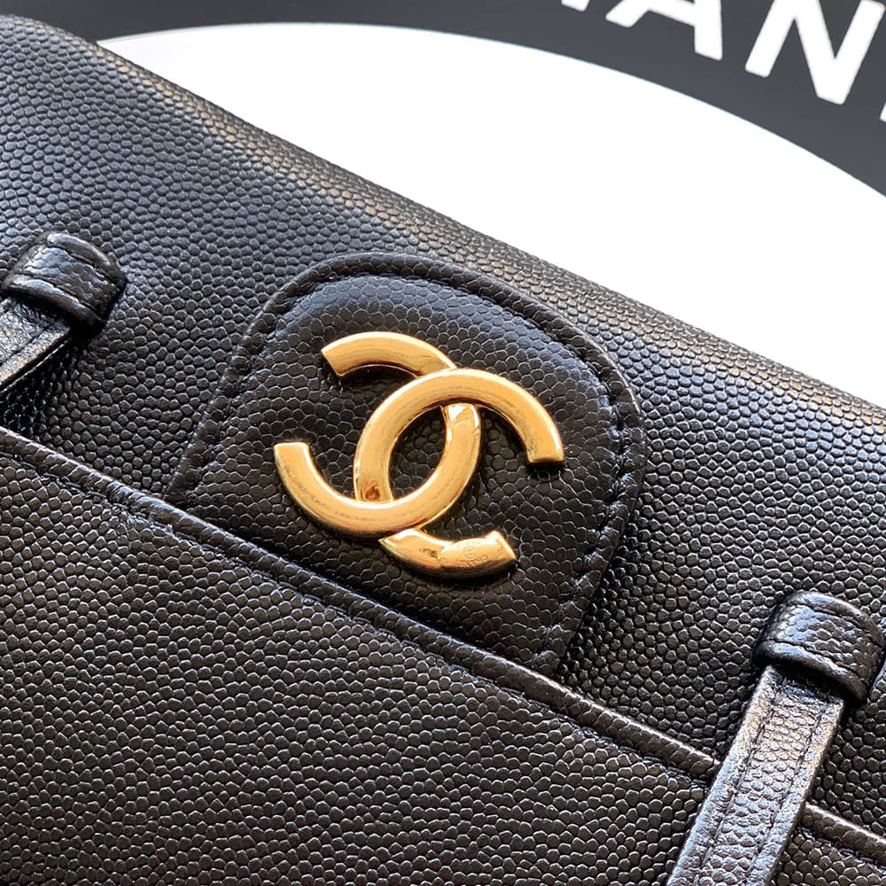 Ch**el Clutch with Leather Strap(HIGH-END GRADE)
